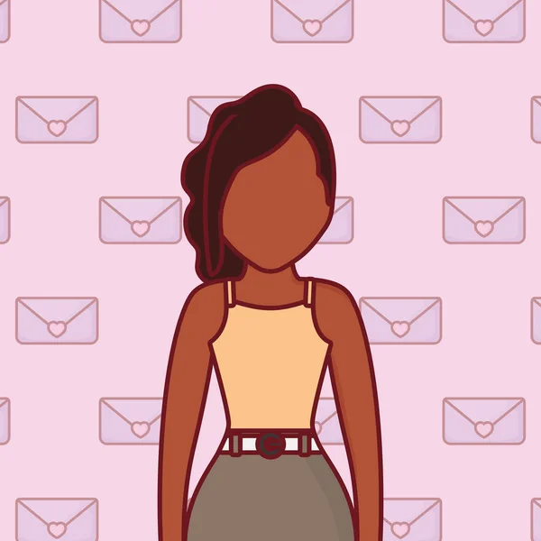 Avatar icono de mujer joven — Archivo Imágenes Vectoriales