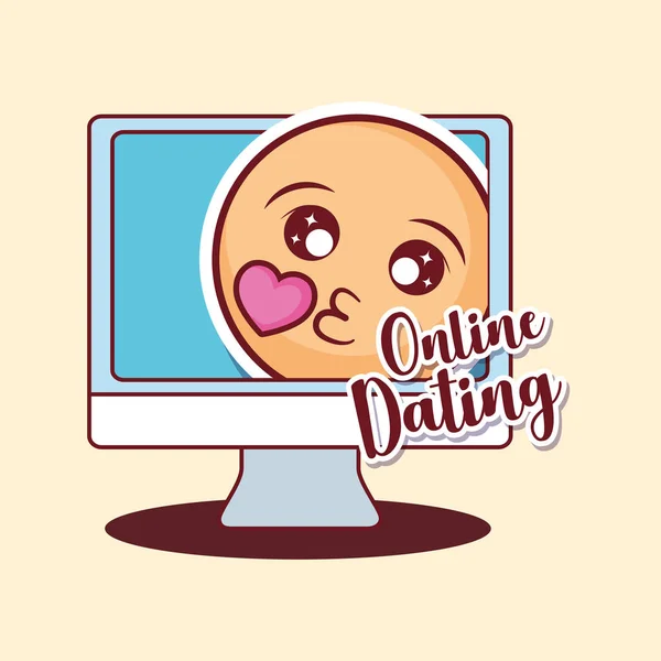 Online dating-design — Stock vektor