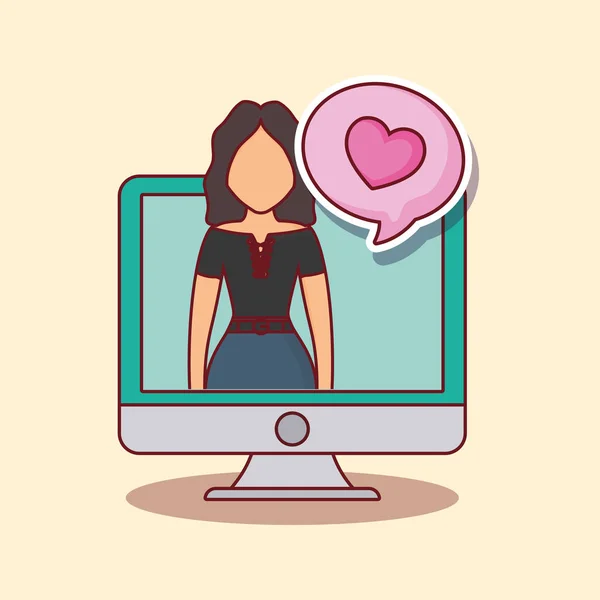 Online-Dating — Stockvektor