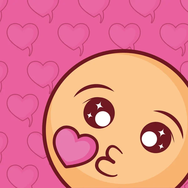Φιλί emoji εικονίδιο — Διανυσματικό Αρχείο
