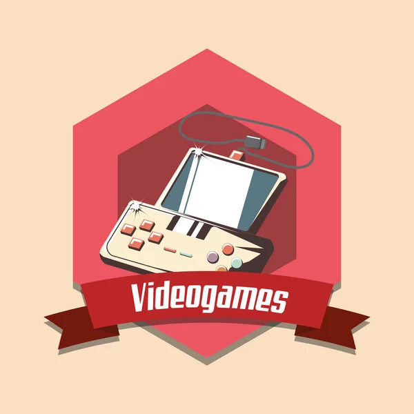 Vintage videogames design — Stock Vector