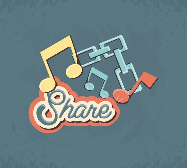 share social media with music notes