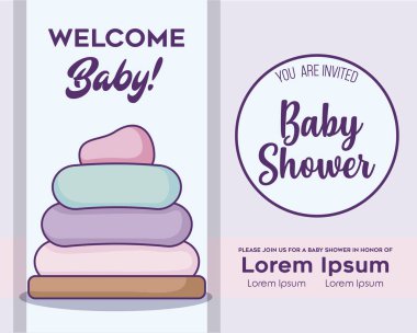 Bebek duş tasarım vektör halat simgesi kız bebek