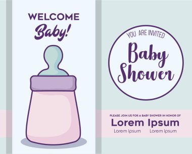 Bebek duş tasarım vektör halat simgesi kız bebek