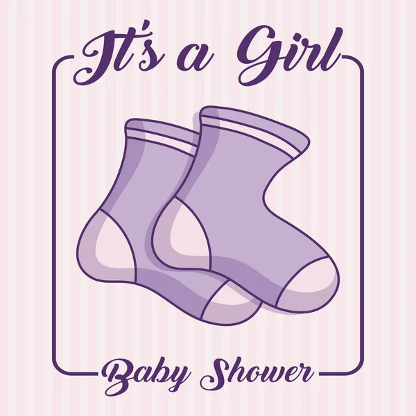 Baby shower design vector ilustration icon baby girls — Stock Vector