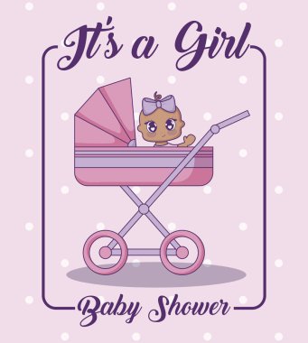 Bebek duş tasarım vektör halat simgesi kız bebek