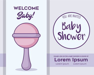 Bebek duş tasarım vektör halat simgesi kız bebek