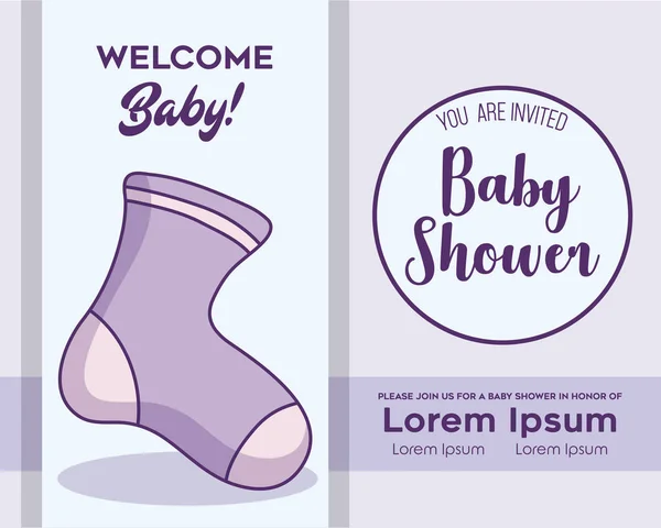 赤ちゃんシャワー デザイン ベクトル小話アイコン赤ちゃん女の子 — ストックベクタ