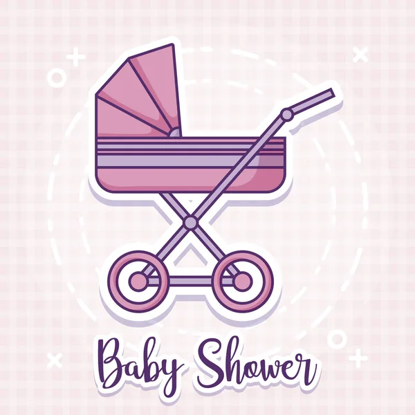 Bebê chuveiro design vetor ilustração ícone bebê meninas —  Vetores de Stock