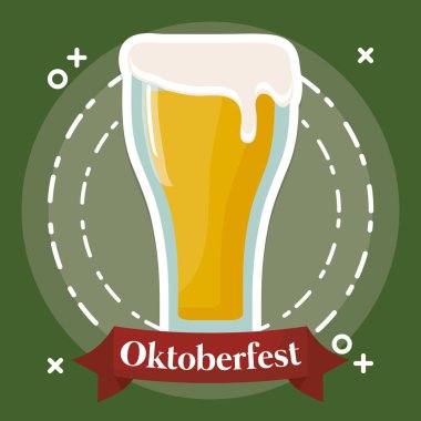 Oktoberfest festival tasarımı simgesi vectot halat ile