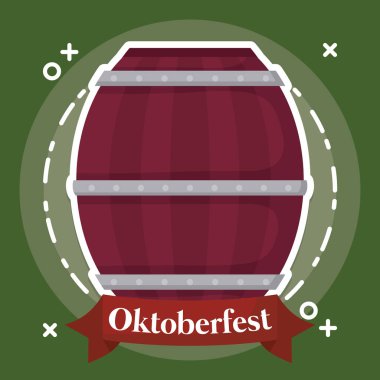 Oktoberfest festival tasarımı simgesi vectot halat ile