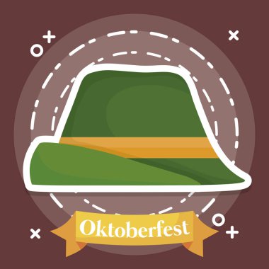 Oktoberfest festival tasarımı simgesi vectot halat ile
