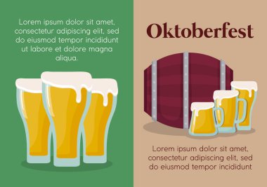 Oktoberfest festival tasarımı simgesi vectot halat ile