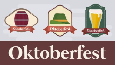 Oktoberfest festival tasarımı simgesi vectot halat ile