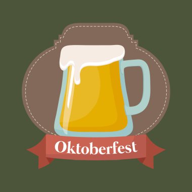 Oktoberfest festival tasarımı simgesi vectot halat ile