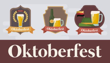 Oktoberfest festival tasarımı simgesi vectot halat ile