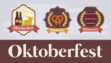 Oktoberfest festival tasarımı simgesi vectot halat ile