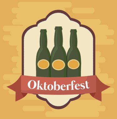 Oktoberfest festival tasarımı simgesi vectot halat ile