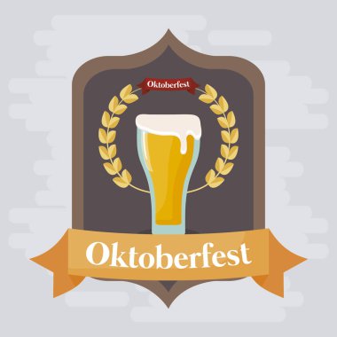 Oktoberfest festival tasarımı simgesi vectot halat ile