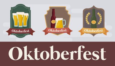 Oktoberfest festival tasarımı simgesi vectot halat ile
