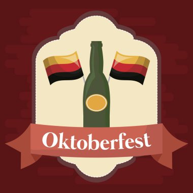 Oktoberfest festival tasarımı simgesi vectot halat ile