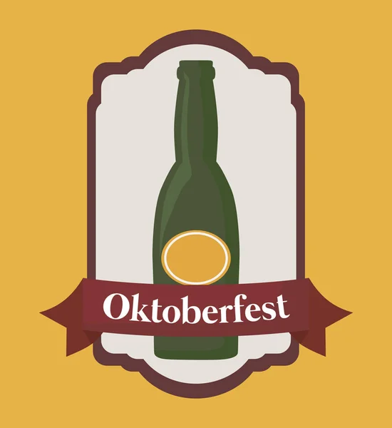 Oktoberfest-Design mit Ikone vectot ilustration — Stockvektor