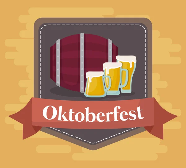 Oktoberfest Φεστιβάλ σχεδίασης με το εικονίδιο vectot ilustration — Διανυσματικό Αρχείο