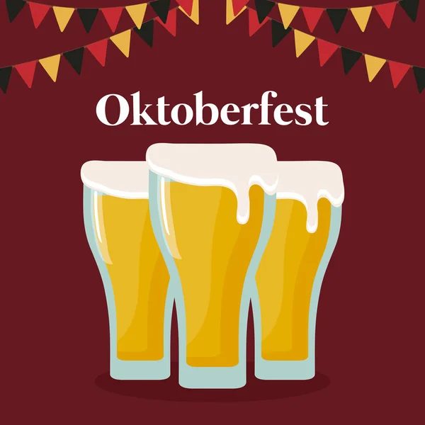 Oktoberfest festival design med ikonen vectot ilustration — Stock vektor