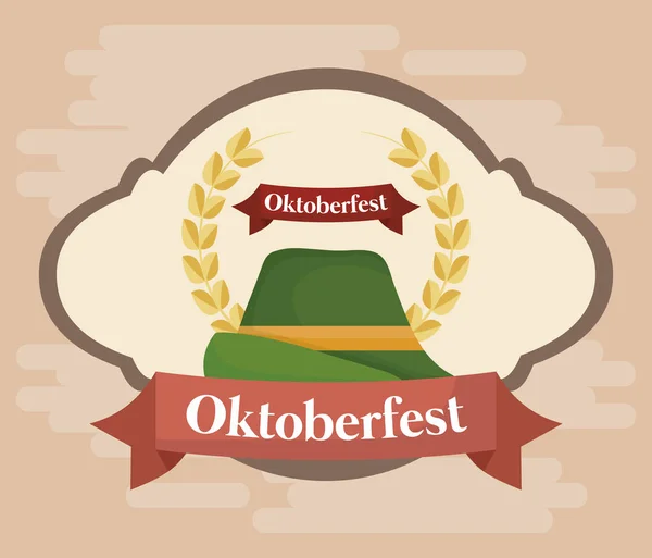 Oktoberfest festival design met pictogram vectot ilustration — Stockvector