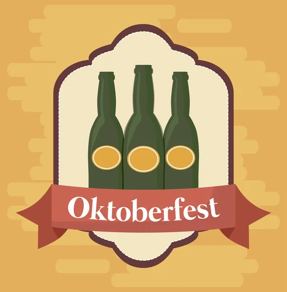 Oktoberfest-Design mit Ikone vectot ilustration — Stockvektor