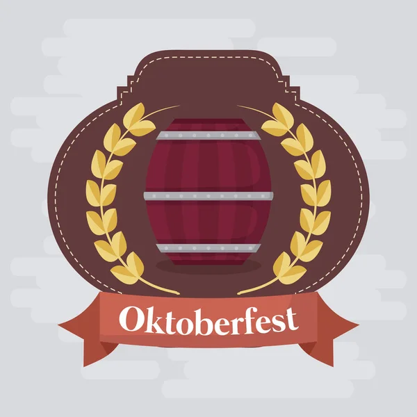 Oktoberfest festival design con icona vectot ilustrazione — Vettoriale Stock
