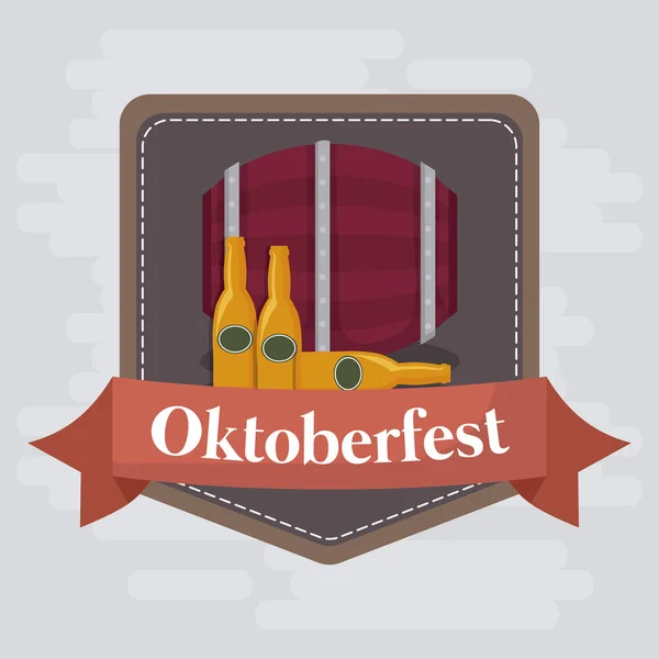 Oktoberfest-Design mit Ikone vectot ilustration — Stockvektor