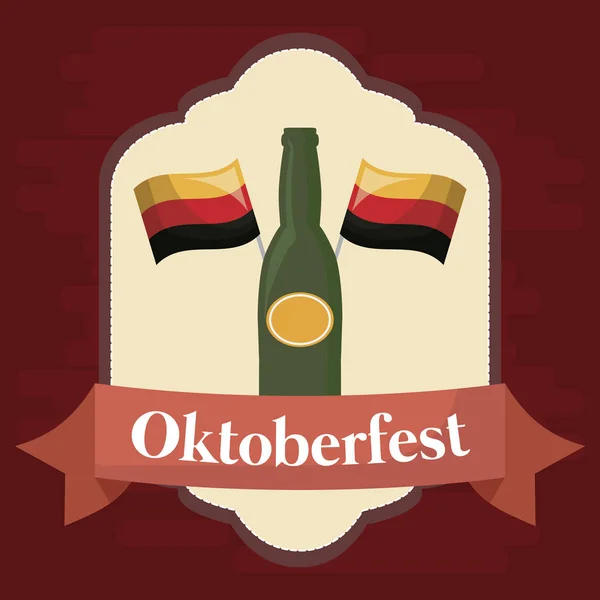 Oktoberfest-Design mit Ikone vectot ilustration — Stockvektor