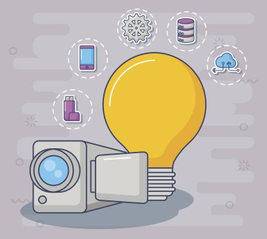 Teknoloji ve yenilik tasarım simge vektör halat