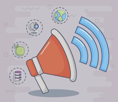 Teknoloji ve yenilik tasarım simge vektör halat