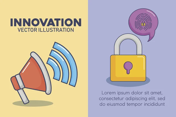 Technologie und Innovation Design Ikone Vektor Illustration — Stockvektor