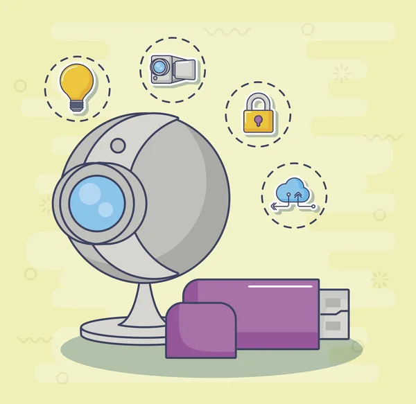 Icono de diseño de tecnología e innovación ilustración vectorial — Vector de stock