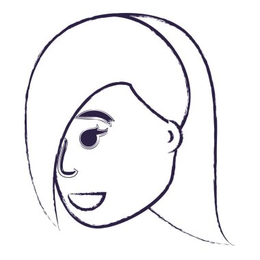 karikatür kadın simgesi