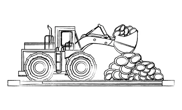 Conception camions de construction — Image vectorielle