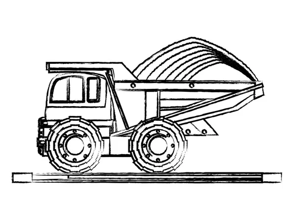 Konstruktion von Bauwagen — Stockvektor