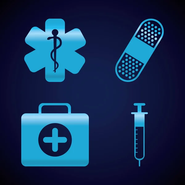 Icônes de soins médicaux — Image vectorielle