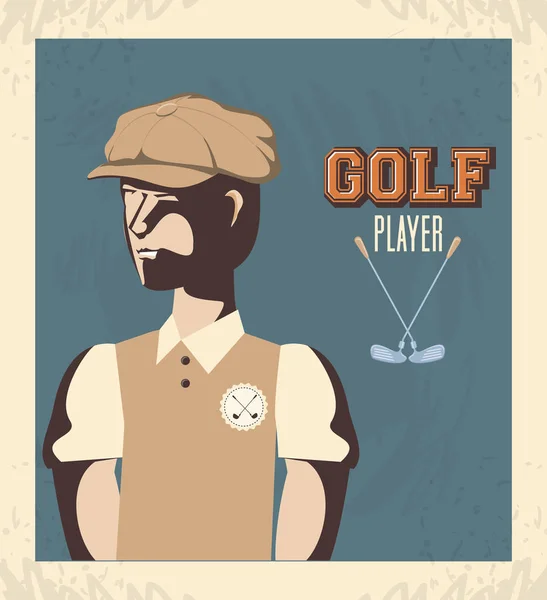 Παίκτης γκολφ στο μάθημα — Διανυσματικό Αρχείο