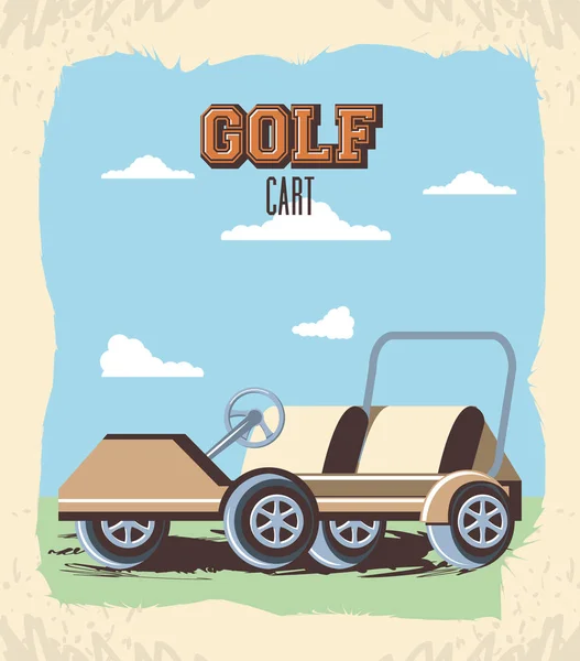 Golf cart in the club — Stock Vector