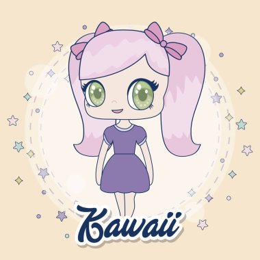 Kawaii kız simgesi