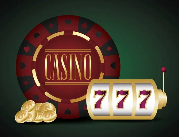 Casino y diseño de jackpot — Archivo Imágenes Vectoriales