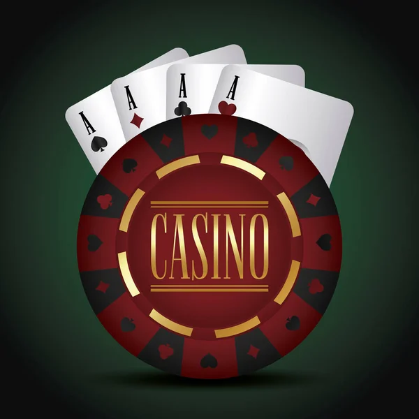 Symbole im Zusammenhang mit Casino — Stockvektor