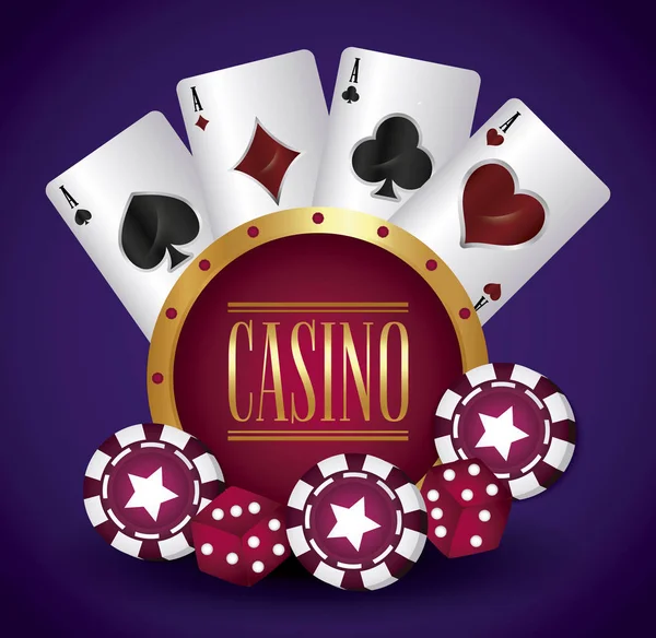 Symbole im Zusammenhang mit Casino — Stockvektor