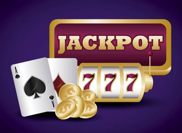 Jackpot en casino ontwerp — Stockvector