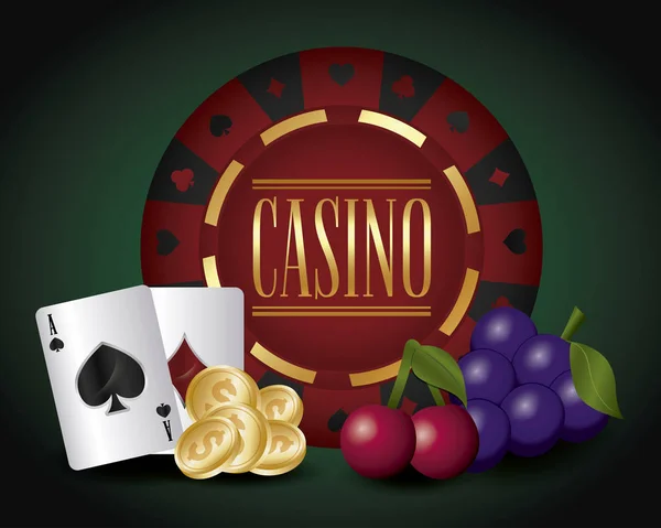 Casino related icons — Stock Vector