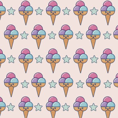 Kawaii dondurma tasarım